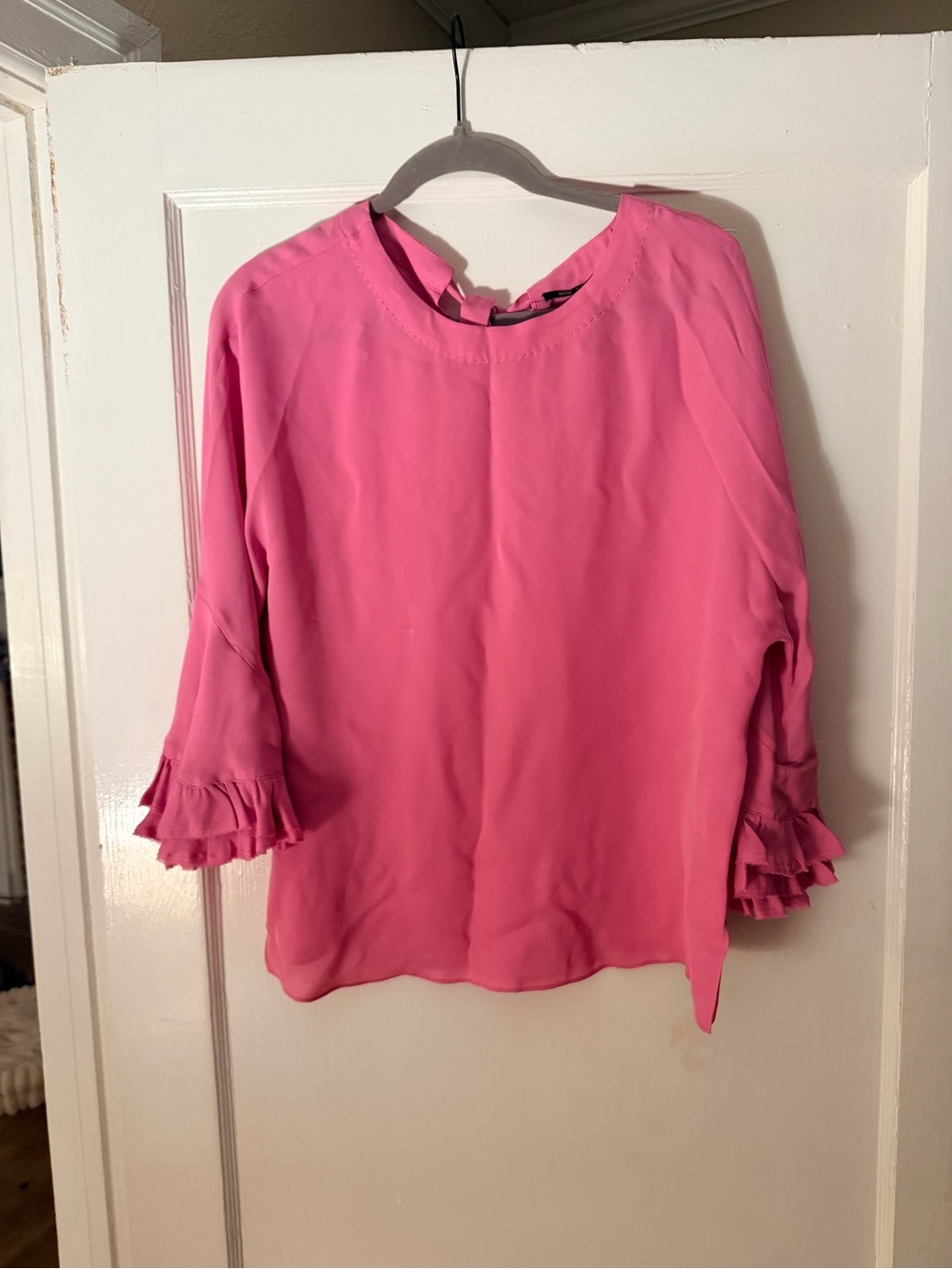 💗 Kobi Halperin 100% Silk Ruffle Sleeve Blouse – Size Medium 💗